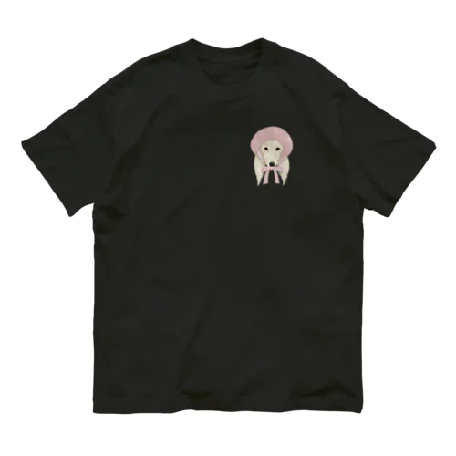 Saluki×ベレー帽 オーガニックコットンTシャツ