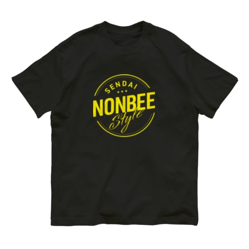 飲兵衛style 仙台ロゴ・丸 Yellow Organic Cotton T-Shirt