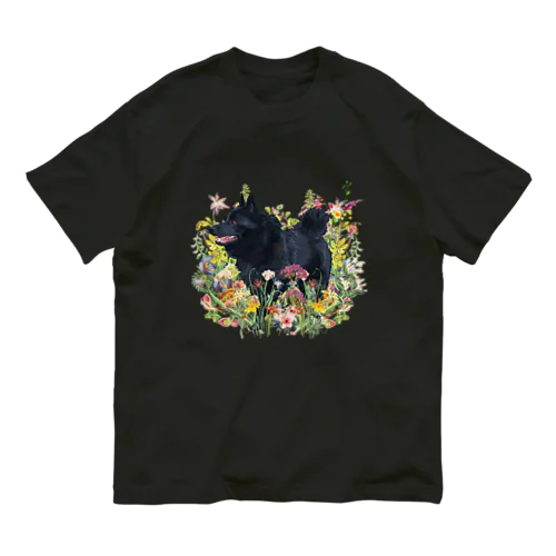 お花畑のスキッパーキ Organic Cotton T-Shirt