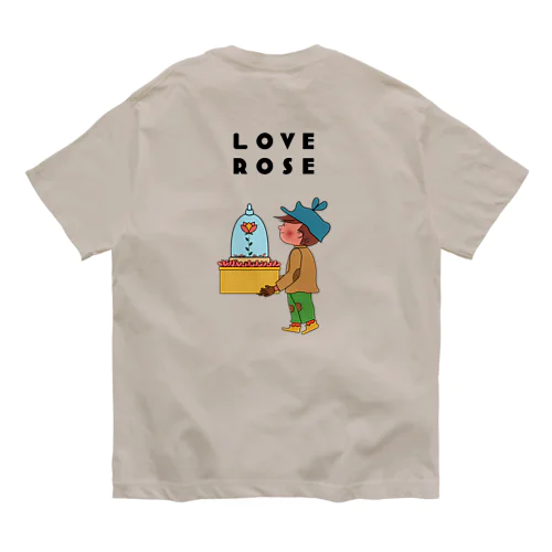 LOVE ROSE シリーズ オーガニックコットンTシャツ