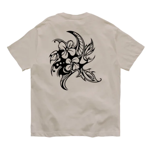 トライバル【花】 オーガニックコットンTシャツ