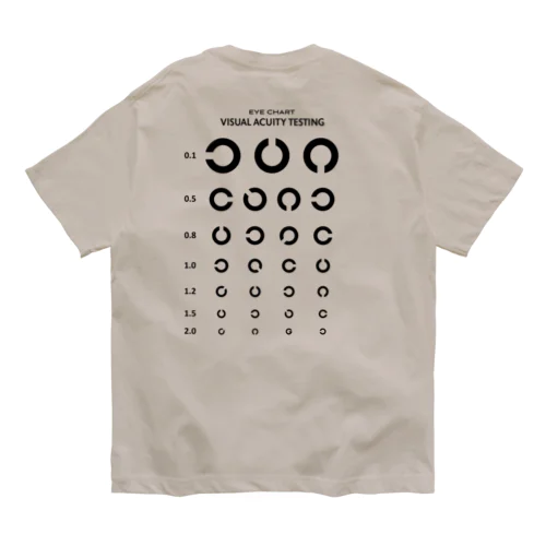 [★バック] Visual Acuity Testing [ブラック] オーガニックコットンTシャツ