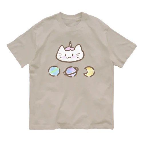 🪐ゆにねこ🪐ピンク(髪色) Organic Cotton T-Shirt