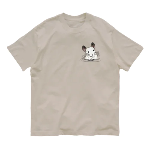 ポッケチンチラ(モザイク) オーガニックコットンTシャツ