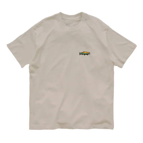 トラウト　ロゴ　 オーガニックコットンTシャツ