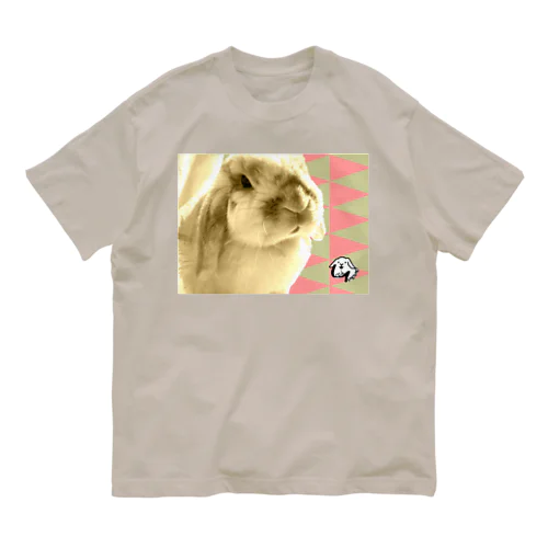 【uncle momo】たれ耳うさぎのモモおじさん Organic Cotton T-Shirt