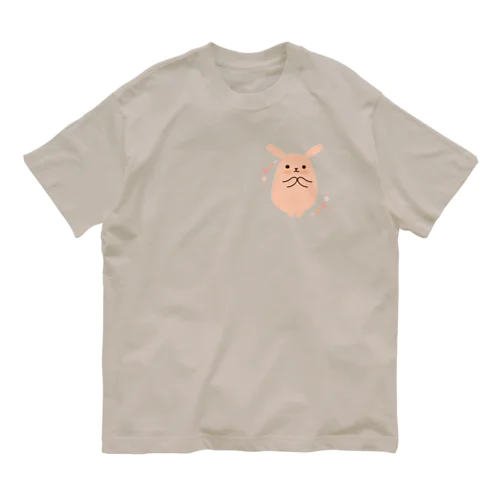 お祈りうさぎ（デザイン小さめ） オーガニックコットンTシャツ