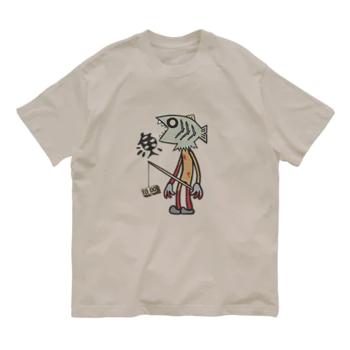 魚面人 オーガニックコットンTシャツ