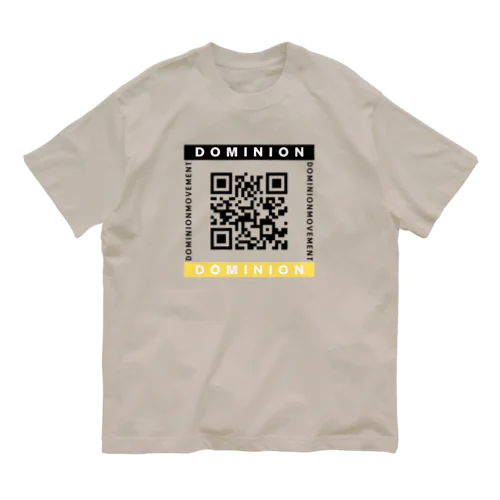 《前面QR仕様》イエロー オーガニックコットンTシャツ