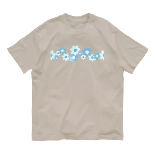 レトロ風花(ドット)B透過 Organic Cotton T-Shirt