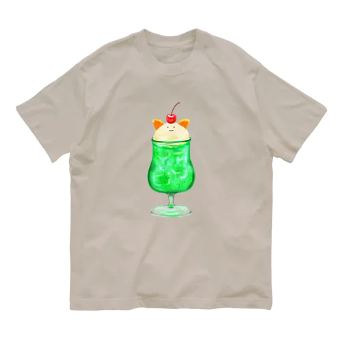 クリームソーダのメンたるねこ Organic Cotton T-Shirt