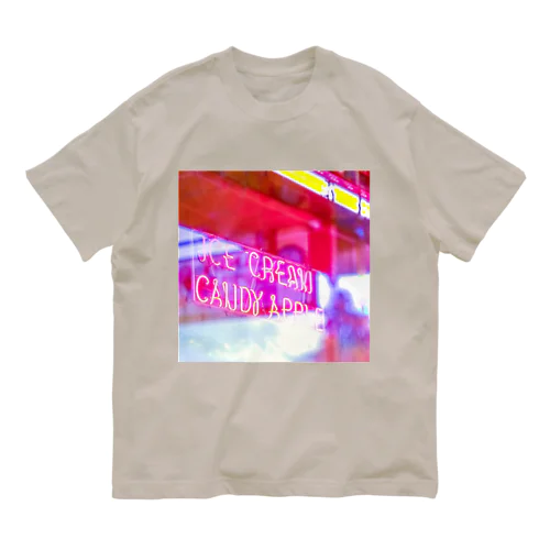 APPLE NEON マシカク オーガニックコットンTシャツ