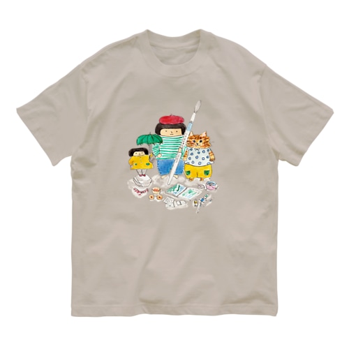 ねことまめズ Organic Cotton T-Shirt