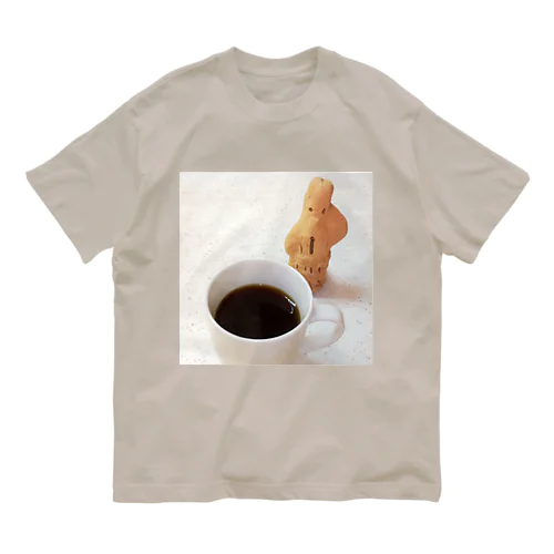 コーヒー苦すぎた。ミネラル豊富な土のはにわさん。 Organic Cotton T-Shirt