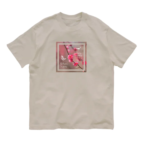 梅に鶯、華に蝶 Organic Cotton T-Shirt