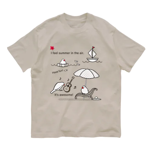 白文鳥の夏休み Organic Cotton T-Shirt