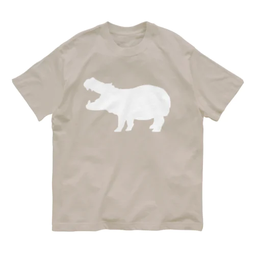 カバ_WHITE オーガニックコットンTシャツ