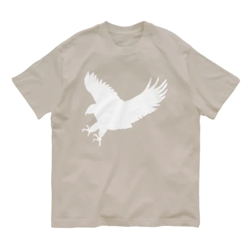 ワシ_WHITE Organic Cotton T-Shirt