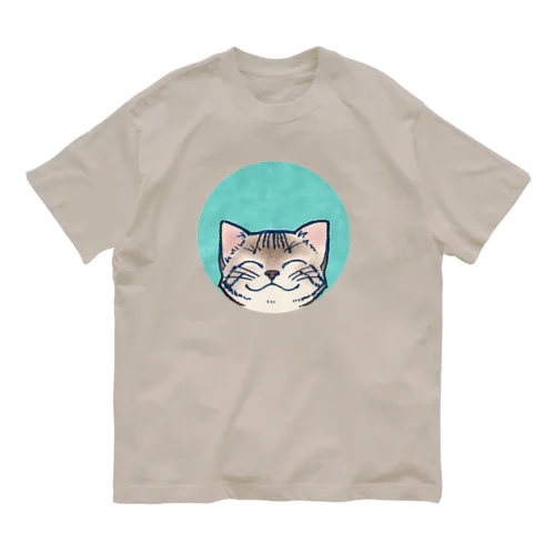 あさぎ丸猫 オーガニックコットンTシャツ