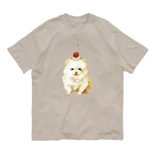 ポメラニアンのプリンちゃん（カラー） Organic Cotton T-Shirt