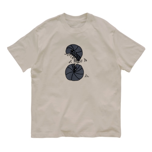 玉乗りをするダンゴムシ Organic Cotton T-Shirt