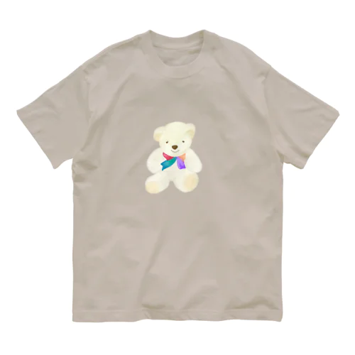 にっこり水彩シロクマさん オーガニックコットンTシャツ