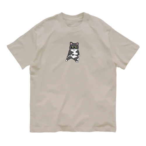 ほっぺに白猫オーリくん Organic Cotton T-Shirt
