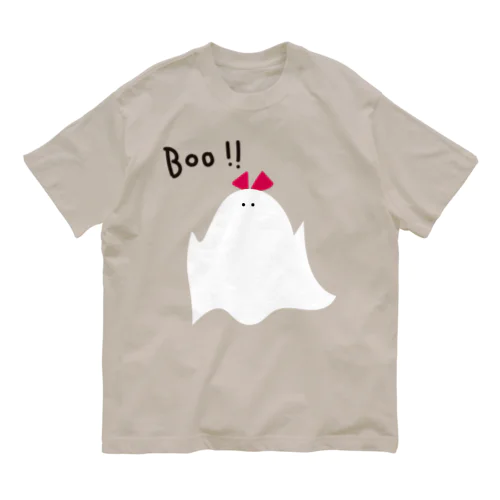 あたし、おばけちゃんだよ！BOO！！ オーガニックコットンTシャツ