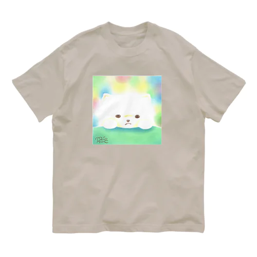 「ふわふわわんこ」ミズノ リエ オーガニックコットンTシャツ