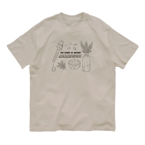 カンナビジオール（CBD）-001 オーガニックコットンTシャツ