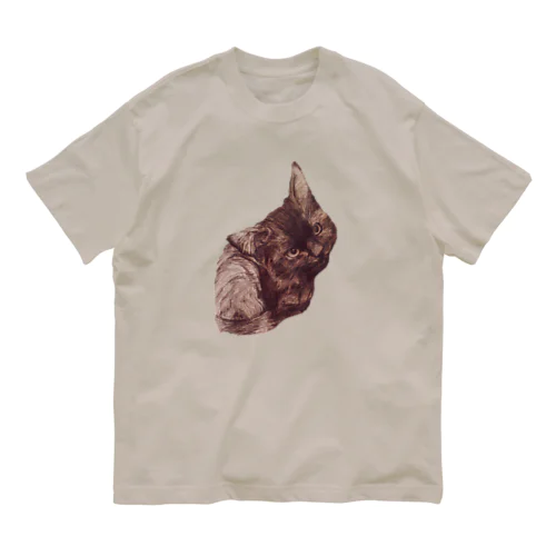 ねこ オーガニックコットンTシャツ