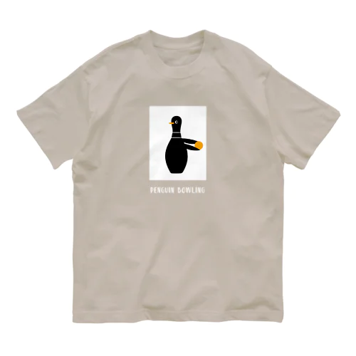 肌にやさしいオーンニックコットン100% ペンギンボウリングTシャツ Organic Cotton T-Shirt