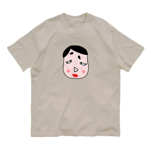 ネオ福笑い 頬を赤らめて Organic Cotton T-Shirt