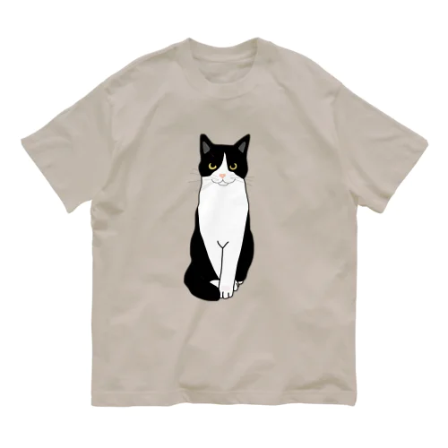 お利口さんのハチワレちゃん Organic Cotton T-Shirt