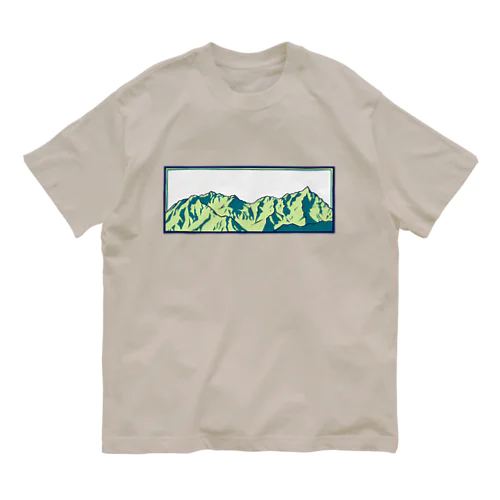 槍穂高連峰A オーガニックコットンTシャツ