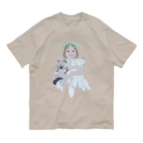 3匹の子猫をぎゅう オーガニックコットンTシャツ