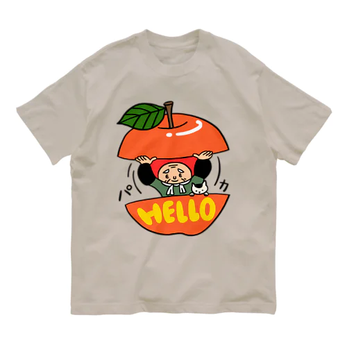 三水家の人々　HELLO オーガニックコットンTシャツ