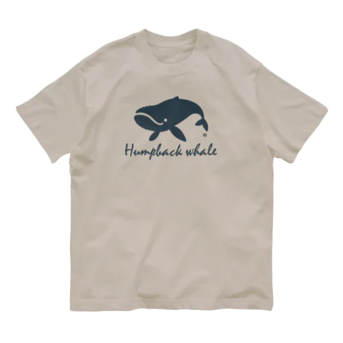 Humpback whale22 オーガニックコットンTシャツ