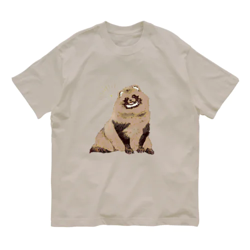 キラキラ ふわふわ エゾタヌキ Organic Cotton T-Shirt