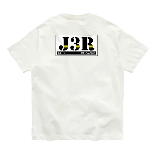 背面ロゴ！【J3Rロゴ（TFJAバージョン:３ｃｈ手書き滑走路） 】 オーガニックコットンTシャツ