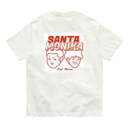SANTAMONIKA レッド オーガニックコットンTシャツ