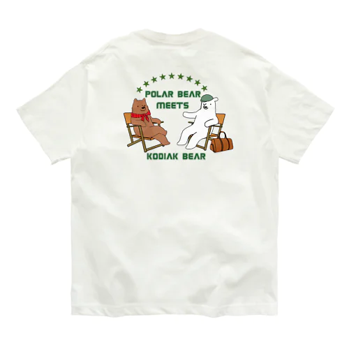 友達クマ オーガニックコットンTシャツ