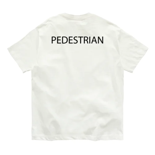 PEDESTRIAN letter BK オーガニックコットンTシャツ