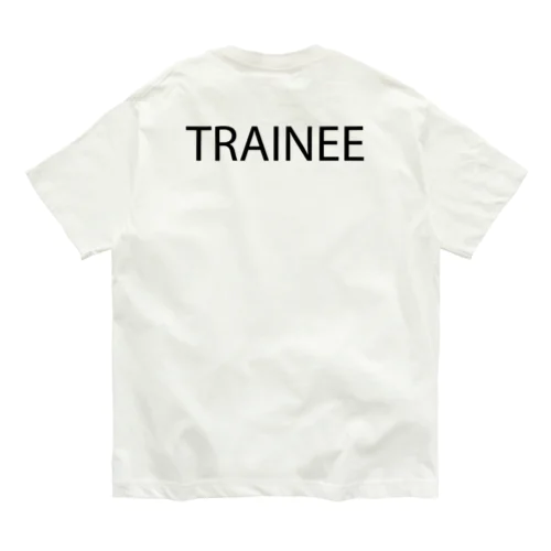 TRAINEE letter BK オーガニックコットンTシャツ