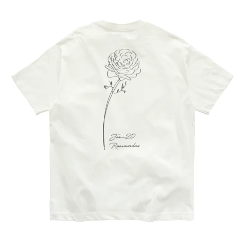 1月20日_Ranunculus オーガニックコットンTシャツ