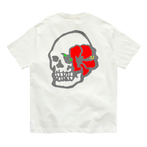 Skull vase "RD" オーガニックコットンTシャツ