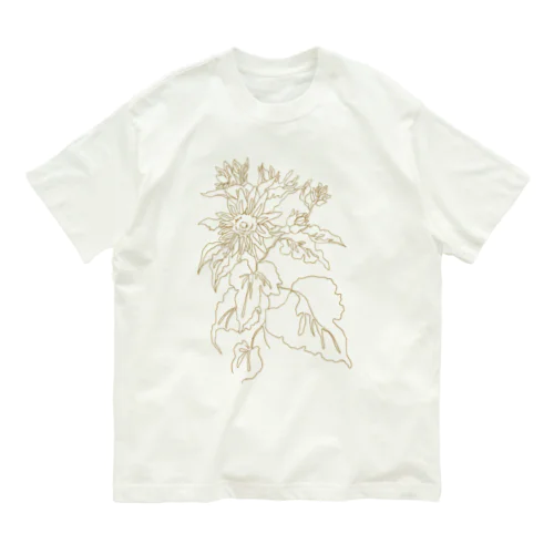 花 オーガニックコットンTシャツ