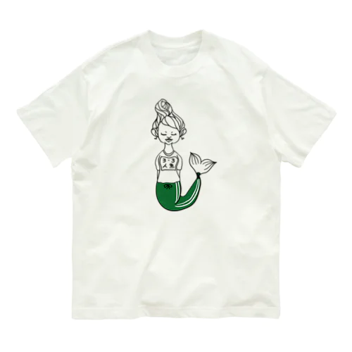 マーメイドの体育（ミドリ） Organic Cotton T-Shirt