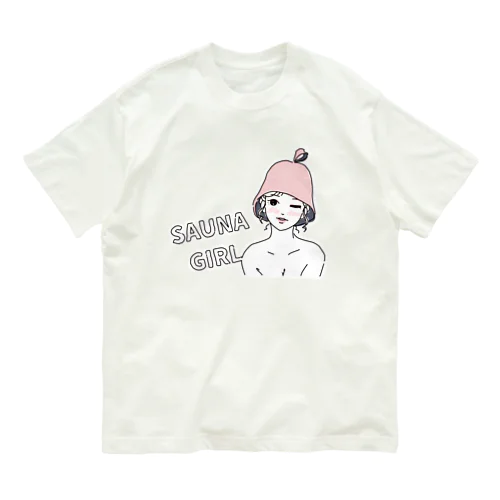 サウナガール（顔アリ） オーガニックコットンTシャツ