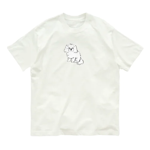 ぽっちゃりマルチーズ オーガニックコットンTシャツ